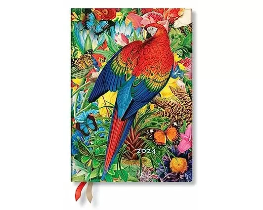 Tropical Garden (Nature Montages) Midi 12-month Dayplanner 2024