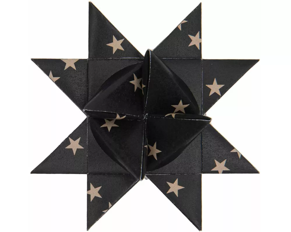 Fröbelsterne, schwarz, Sterne, 60 Streifen FSC MIX, 120 g/m²