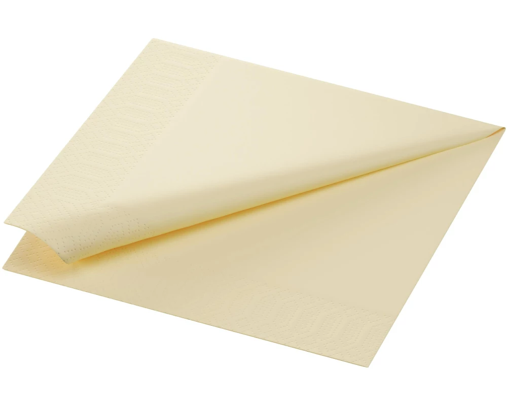 Duni Papierservietten Tissue 40 cm x 40 cm, 250 Stück, Cream