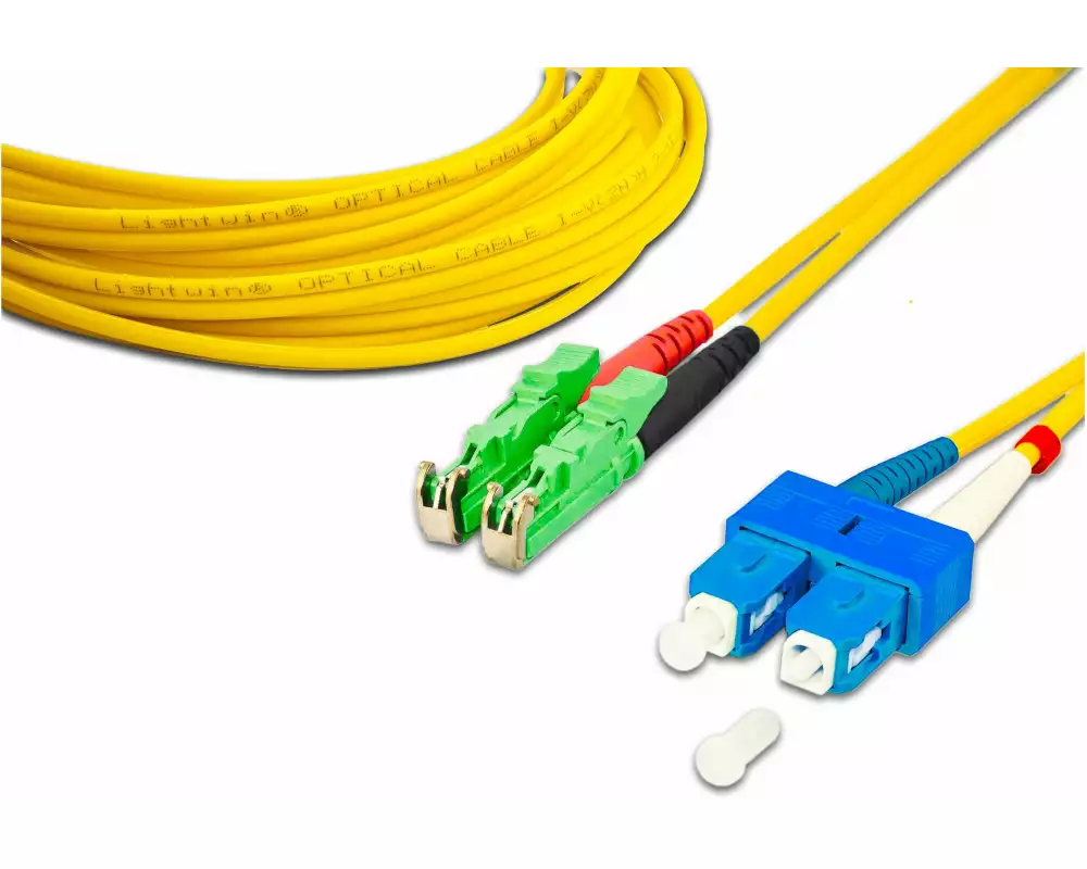 Lightwin LWL-Patchkabel Singlemode, LSH/APC-SC, OS2, Duplex, 2 m