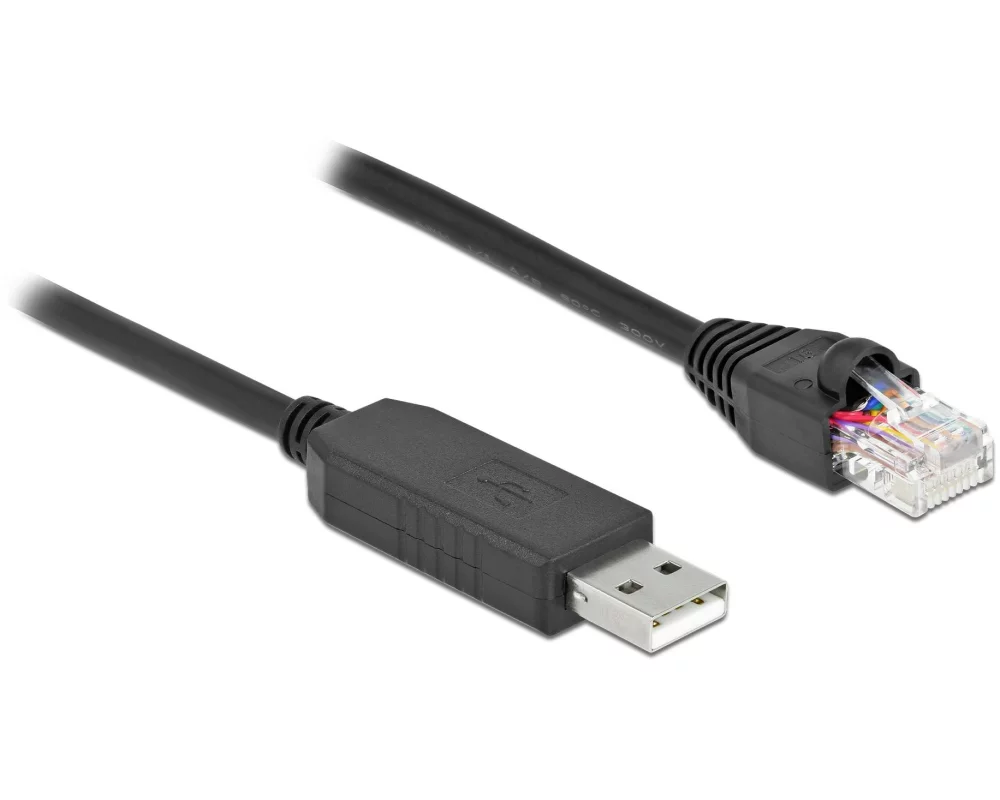 Delock Konsolenkabel USB-A zu RS-232 RJ45, 1 m