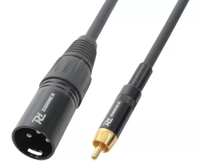 PD Connex CX52-3 XLR 3 Pole, male - Cinch 3 m