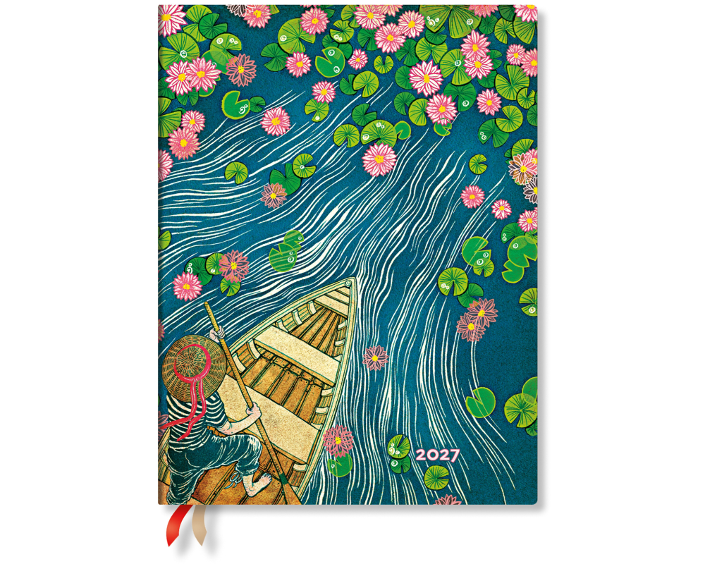 PAPERBLANKS Agenda Lotusblüte 2027 FD1869-9 1W/2S VER Ultra SC DE 18x23cm