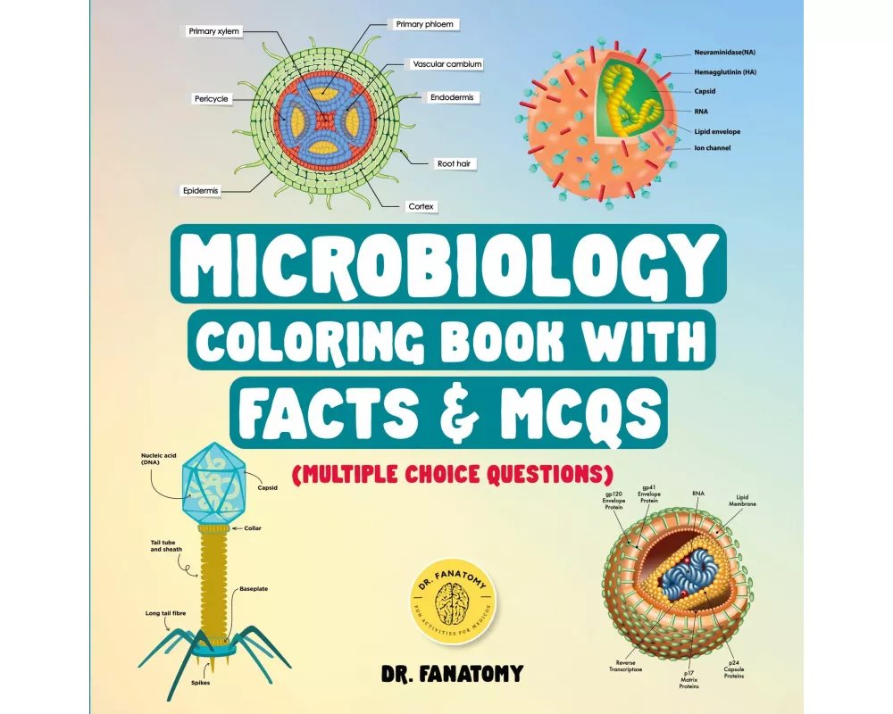 Microbiology Coloring Book with Facts & MCQs (Multiple Choice Questions)