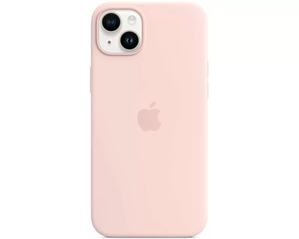Apple iPhone 14 Plus Silicone Case with MagSafe - Chalk Pink