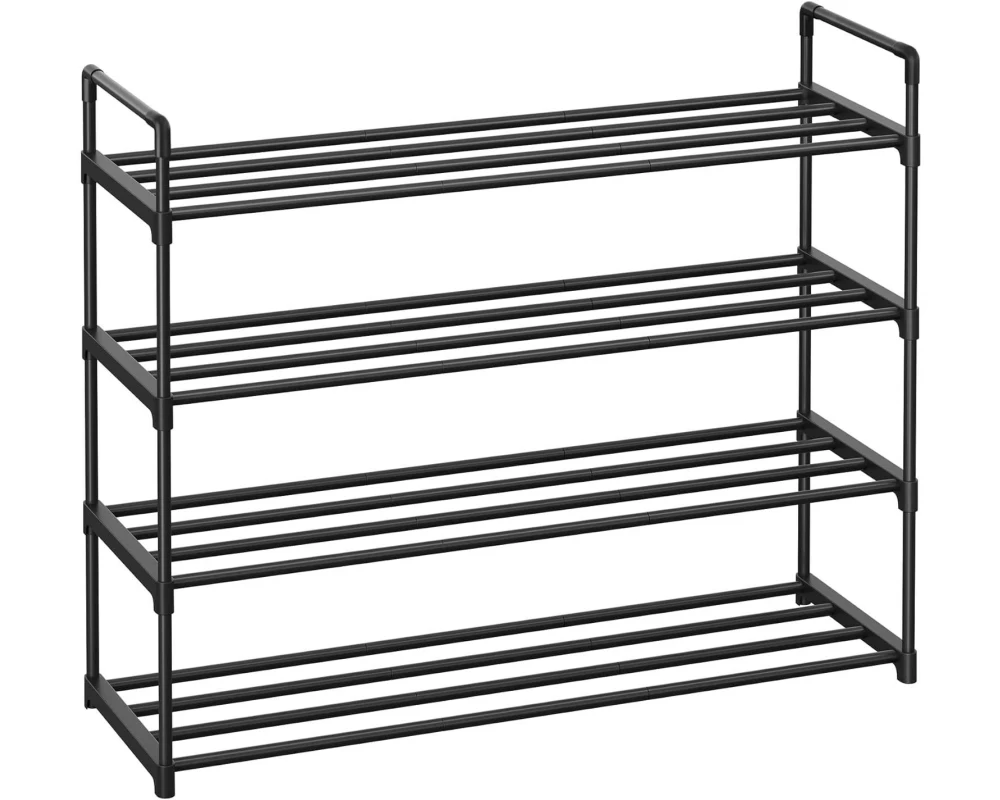 Songmics Schuhregal 92 x 74 cm, Schwarz