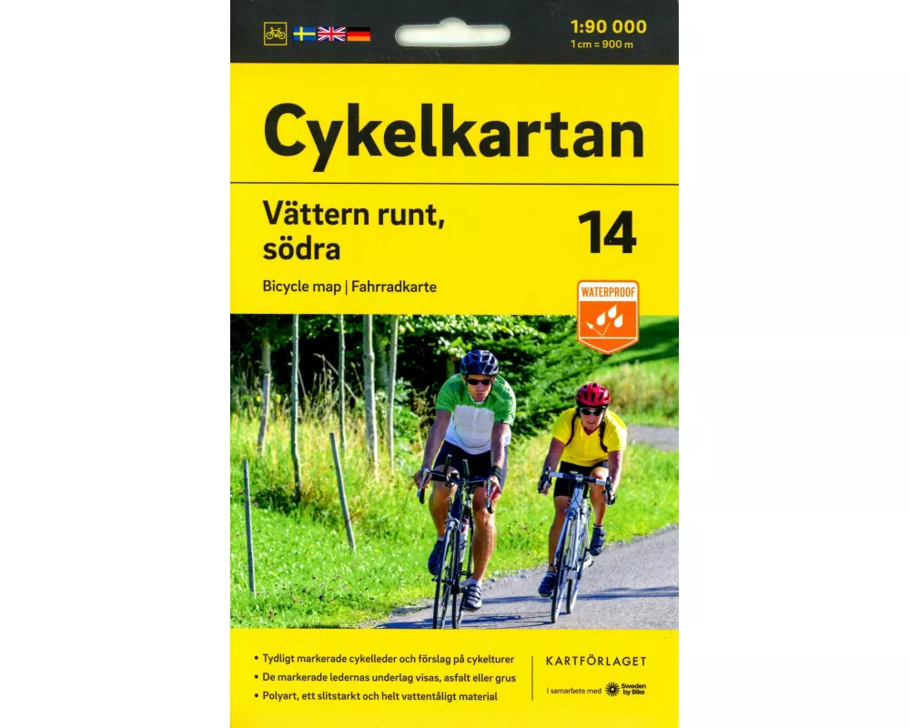 Cykelkartan Blad 14 Vättern runt, södra delen 1:90000