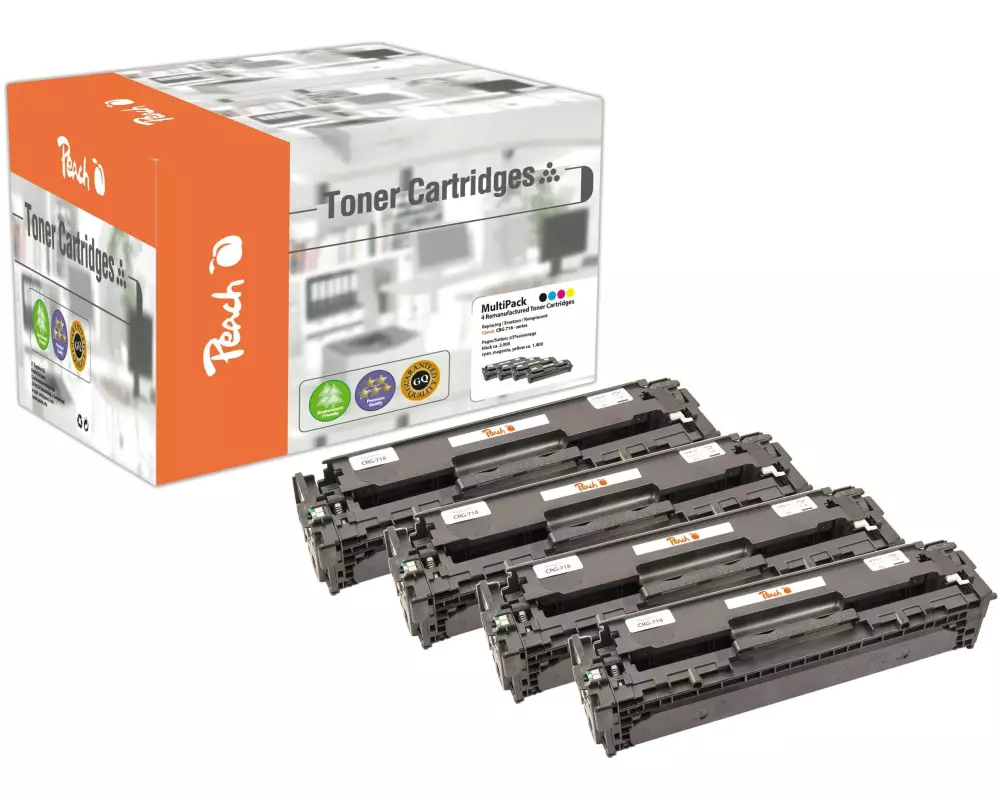 Peach Toner Canon CRG-718 Black/Cyan/Magenta/Yellow