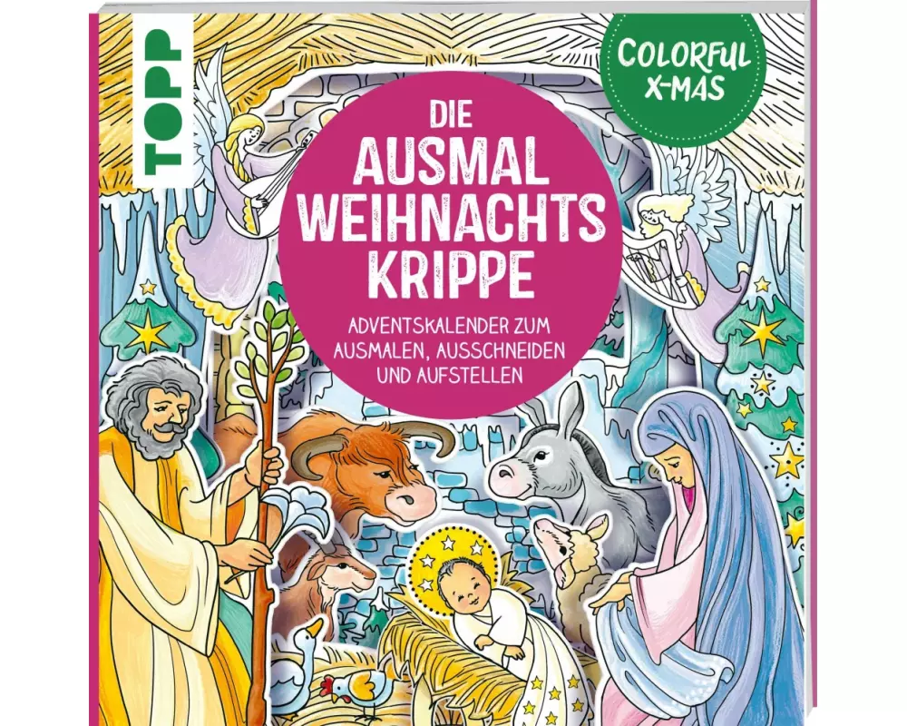 Colorful Christmas - Die Ausmal-Weihnachtskrippe (Adventskalender)