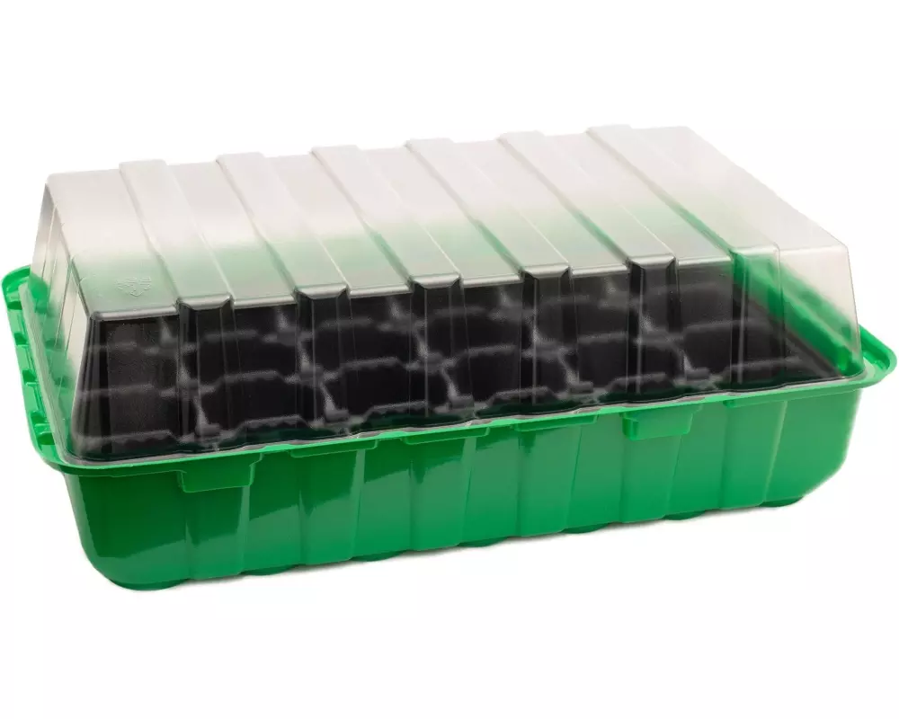 Romberg Anzuchthaus 4er Set 4 Schalen,4 Hauben, 4 x 24 Töpfe