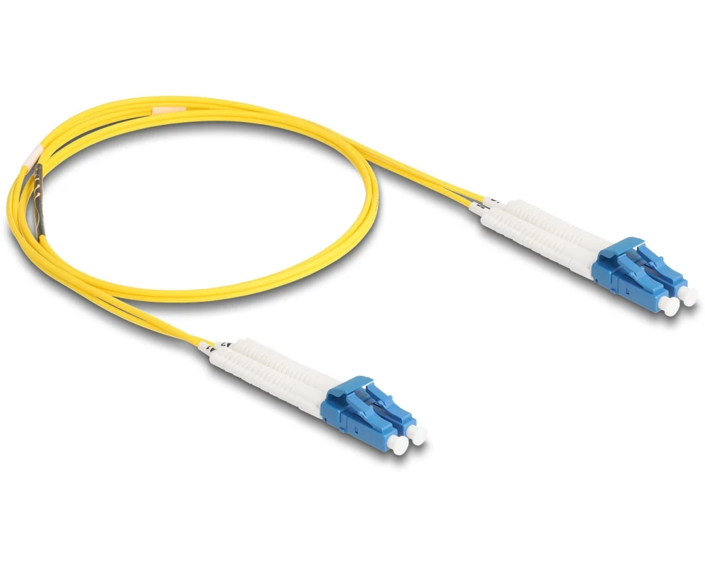 Delock LWL-Patchkabel Singlemode LC – LC, OS2, Duplex, 1 m