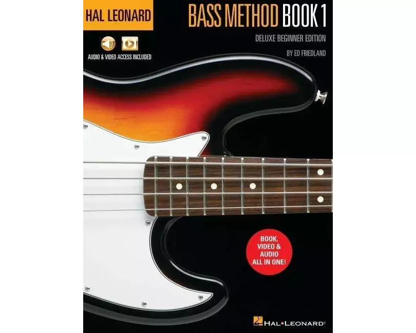 Hal Leonard Bass Method Book 1 - Deluxe Beginner Edition with Access to Audio Examples and Video Lessons Online by Ed Friedland