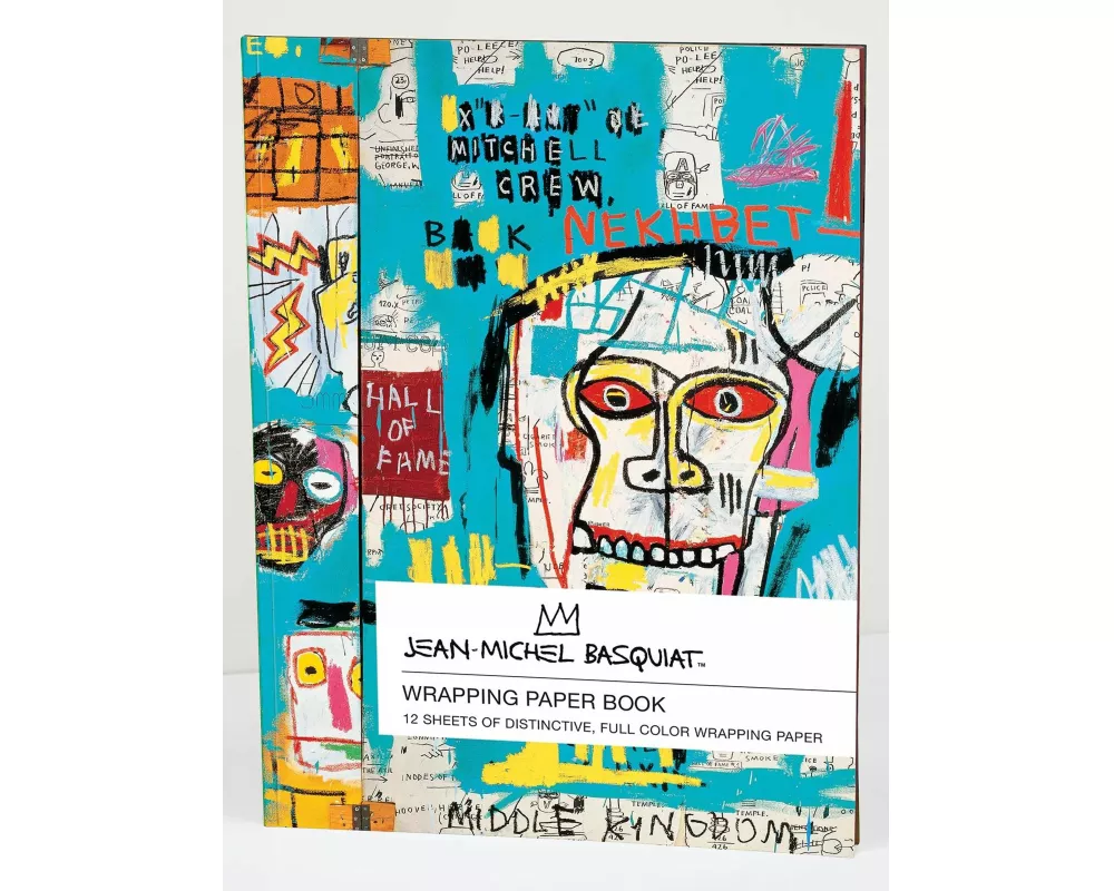 Teneues - Wrapping Paper Book: Jean-Michel Basquiat, Paperback Book, Folded Perforated Pages, Full Color