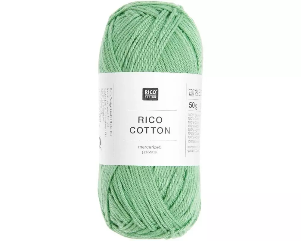 Rico Design Baumwollgarn Eukalyptus, 50 g, 125 m