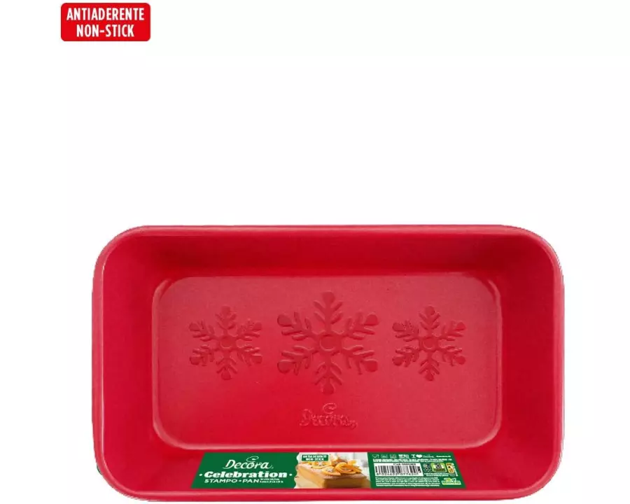 Decora Celebration Backform Antihaft eckig rot 24 x 14 x 6.5 cm