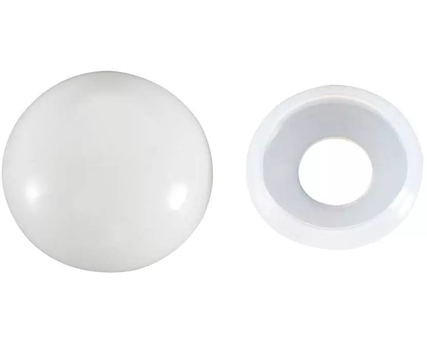 STRUCT Abdeckkappen 2-teilig, Weiss 15 x 5 mm, 8 Stück