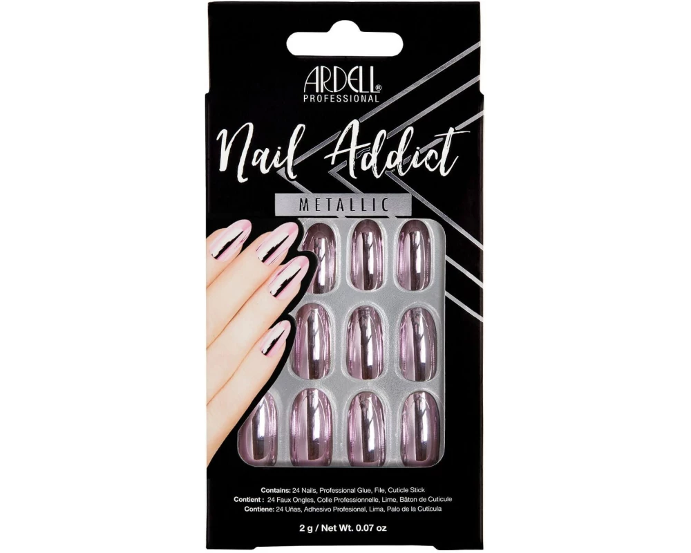 Ardell Nail Addict Pink Metallic 24 Stück