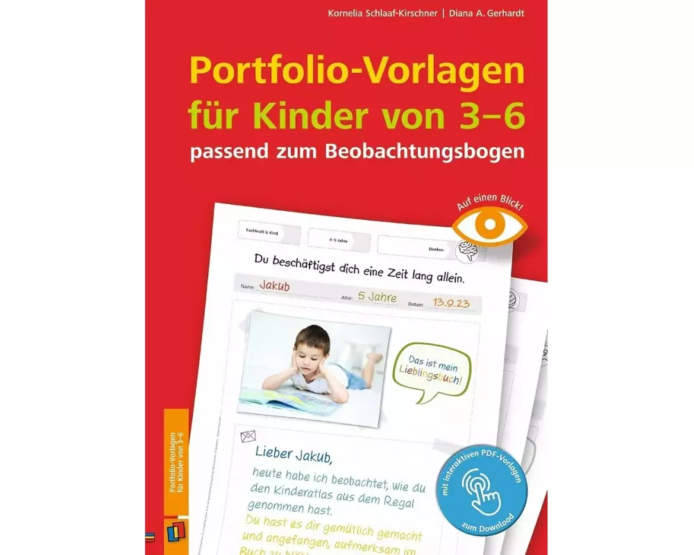 Portfolio-Vorlagen für Kinder von 3–6 - passend zum Beobachtungsbogen
