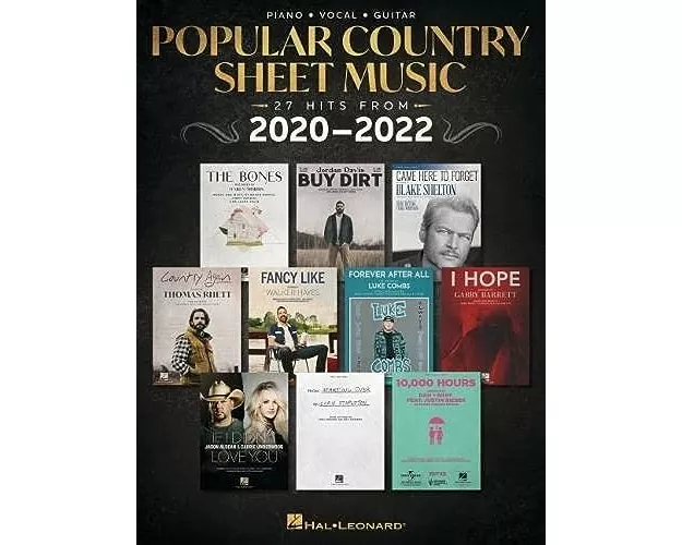 Popular Country Sheet Music: 27 Hits from 2020-2022 Arranged for Piano/Vocal/Guitar