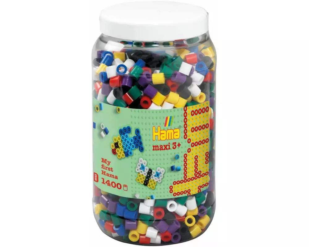 Hama Bügelperlen Maxi Vollton-Mix, 1400 Stück