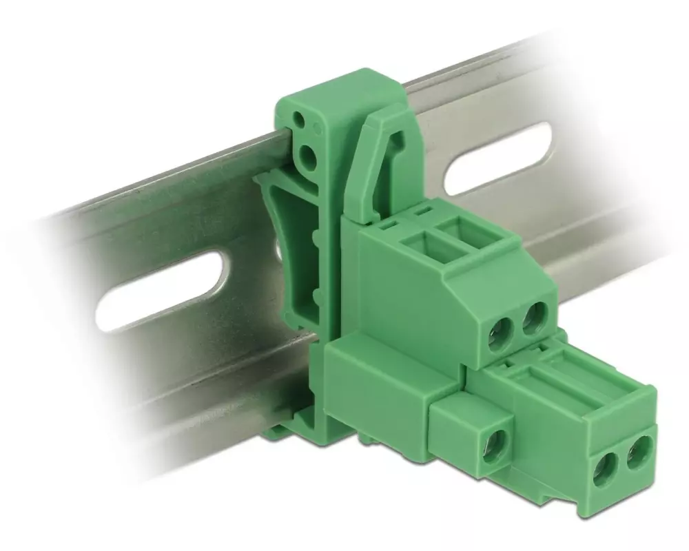 Delock Hutschiene/DIN Rail Terminalblock 2Pin