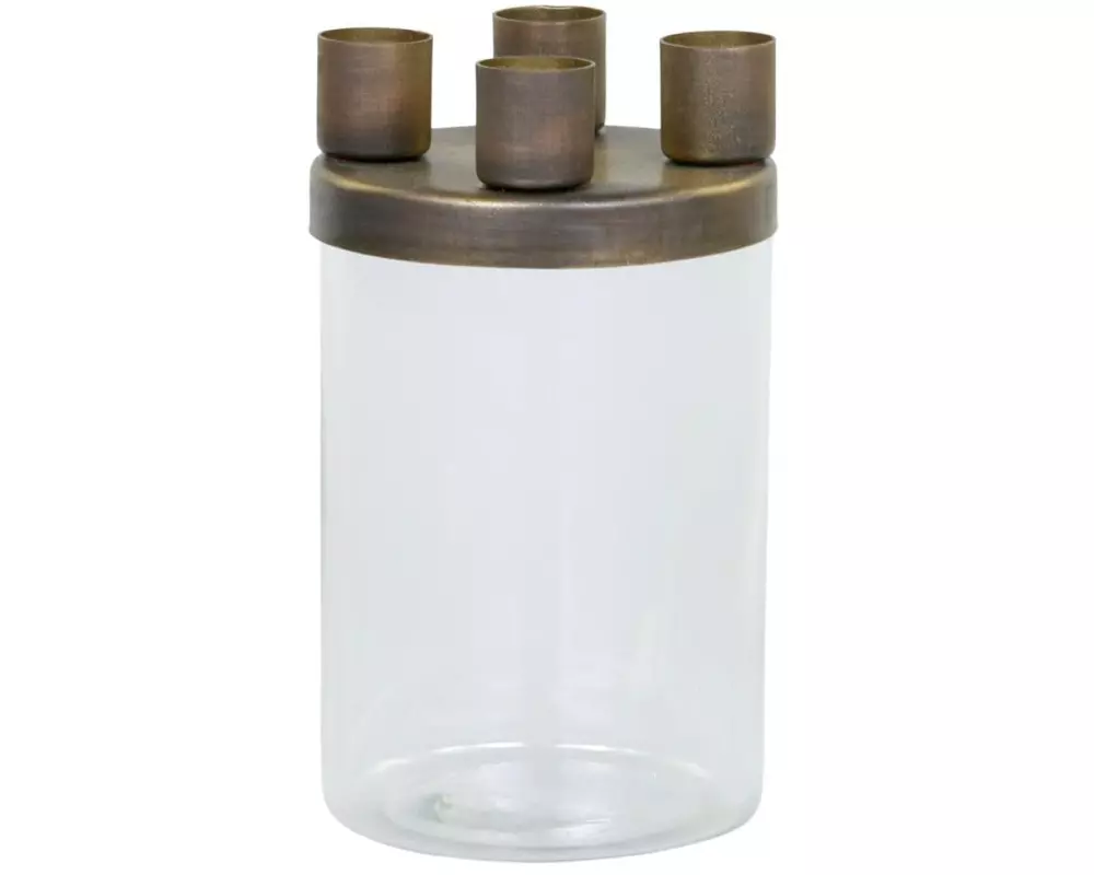 Chic Antique Kerzenhalter für mini Stabkerzen Messing