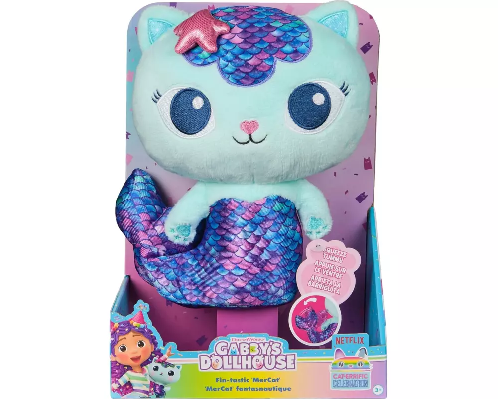 Spinmaster Funktionsplüsch Gabby‘s Dollhouse – MerCat 25 cm