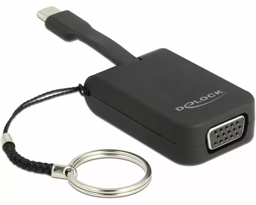 Delock Adapter USB Type-C – VGA mit Schlüsselanhänger