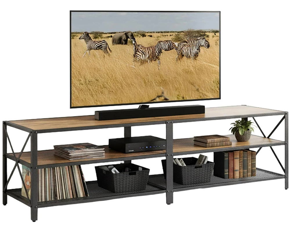 relaxdays für 75 Zoll TV 52 x 180 cm Schwarz