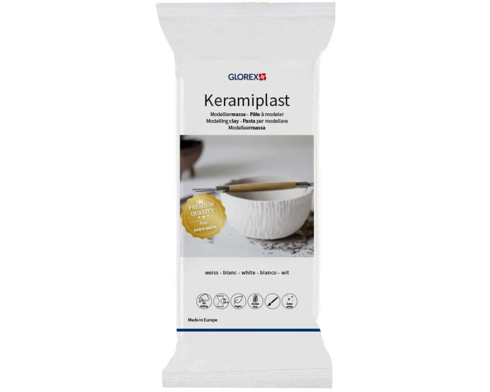 Glorex Glorex Modelliermasse Keramiplast weiss Weiss