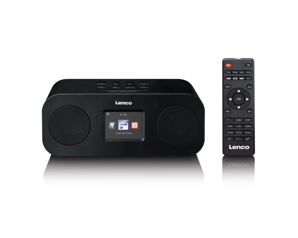 Lenco Internetradio DAB+ DIR-121BK, Color Display 2,4", WLAN