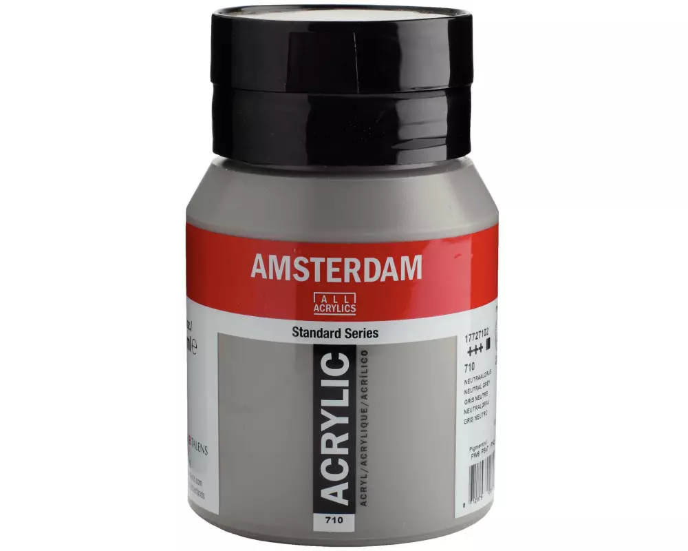 Amsterdam Acrylfarbe Standard 710 Neutralgrau deckend, 500 ml