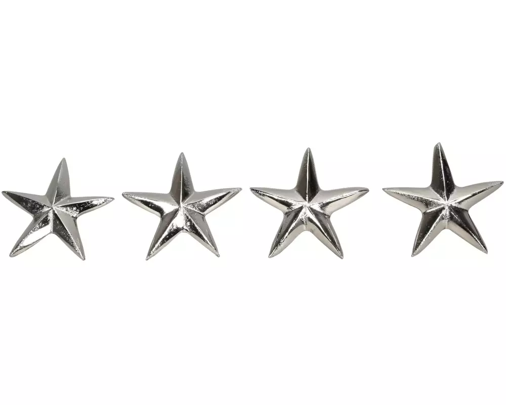 COCON Kerzenpin Stern 4 Stück, Silber