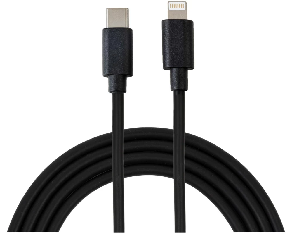 Nize USB 2.0-Kabel USB-C - Lightning 0.5 m, Schwarz, 3 Stück
