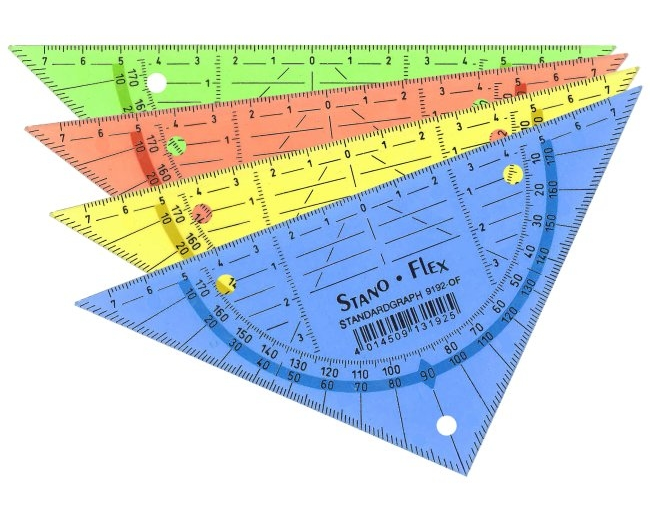 DUX Geodreieck Stano flex 14cm 9192OFX transparent, ass.