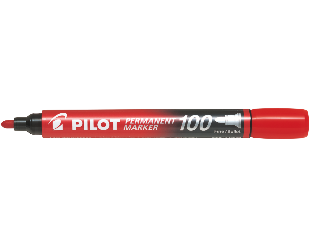 PILOT Permanent Marker 100 1mm SCA-100-R Rundspitze rot