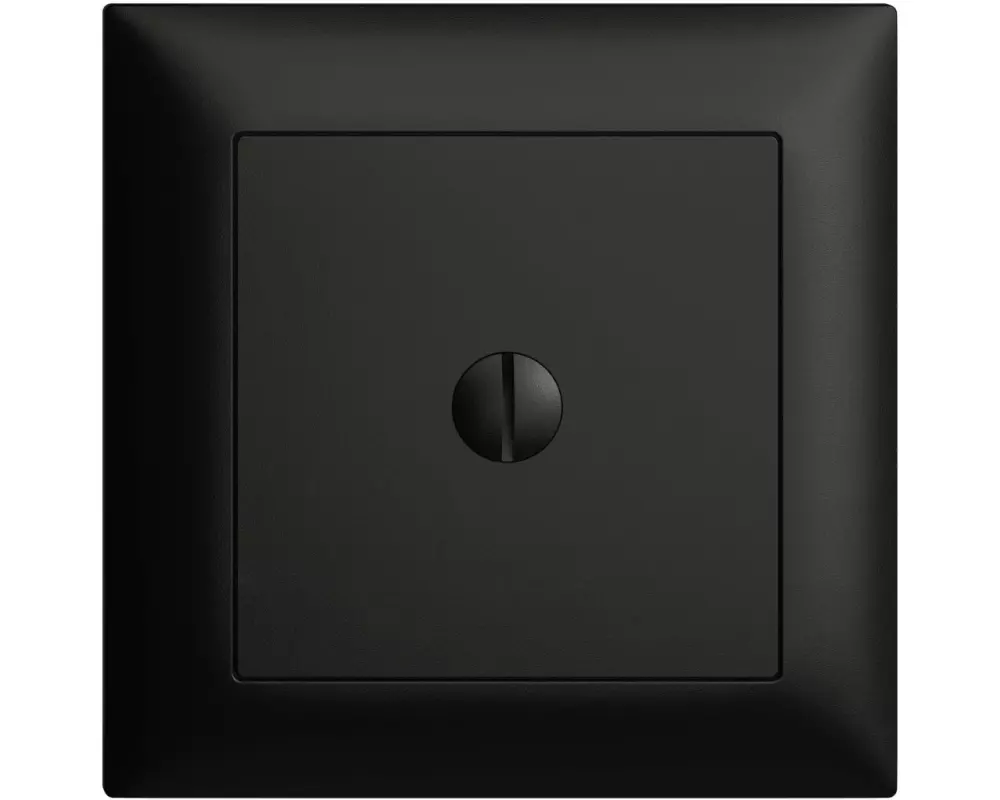 Feller EDIZIOdue Blindabdeckung UP mit Zentrumsschraube, Schwarz