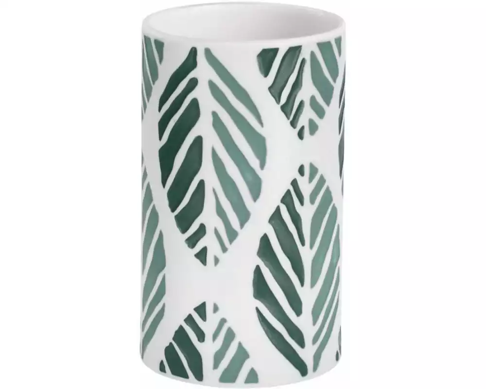 Kleine Wolke Zahnputzbecher Leaf Grün/Weiss