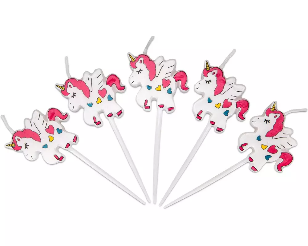 Städter Kerze Einhorn 5 Stück, 3 x 7.5 cm