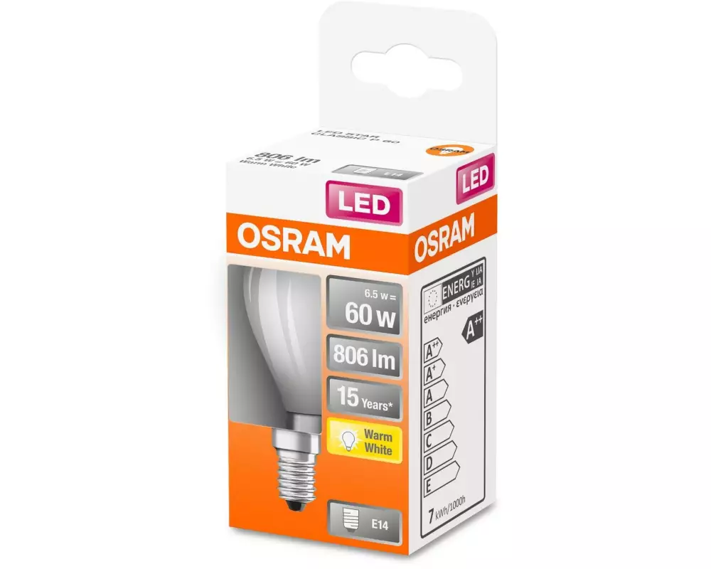 OSRAM Lampe Star Retrofit, 6.5W, E14 Warmweiss (WW)