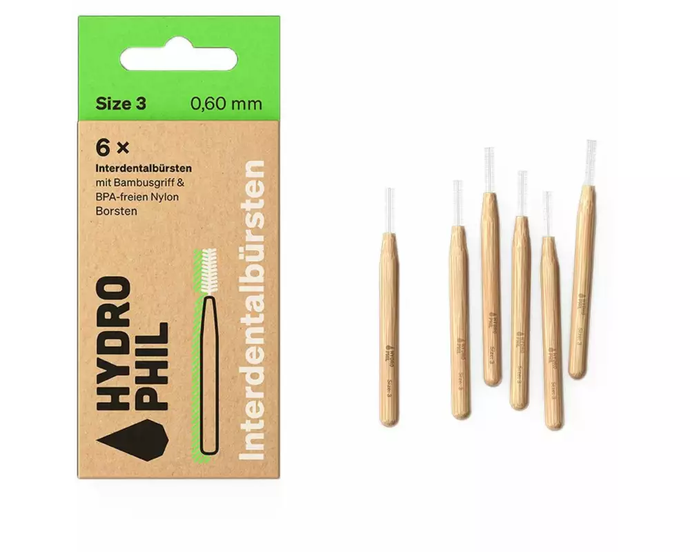 Hydrophil Interdentalbürsten 0.50 mm-ISO2 6 Stück