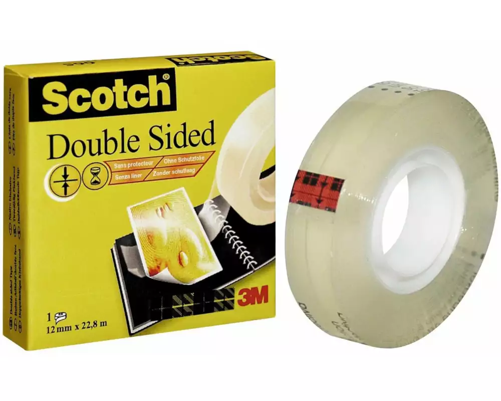 Scotch Klebeband doppelseitig 12 mm x 22.8 m, Transparent