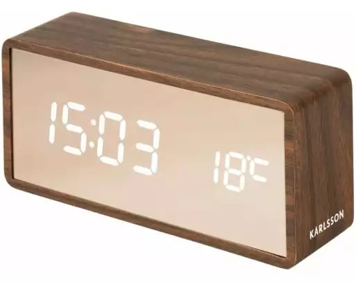 KARLSSON Digitalwecker Copper Braun