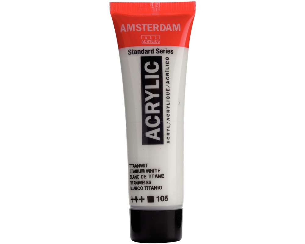 AMSTERDAM Acrylfarbe 20ml 17041050 Titanweiss 105