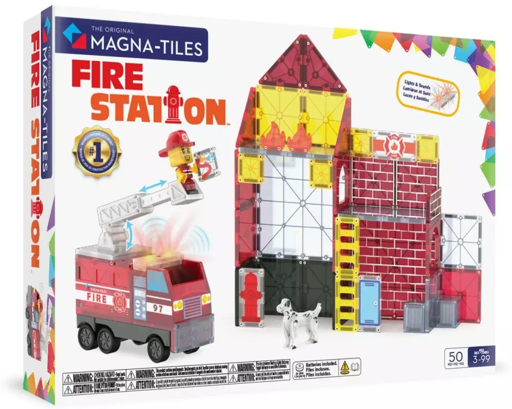 Magna-Tiles Fire Station 50 Teile