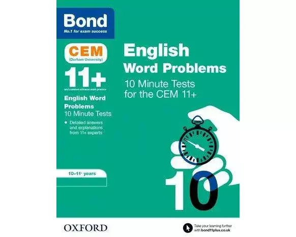 Bond 11+: CEM English Word Problems 10 Minute Tests: Ready for the 2026 Cambridge Select Insight exam