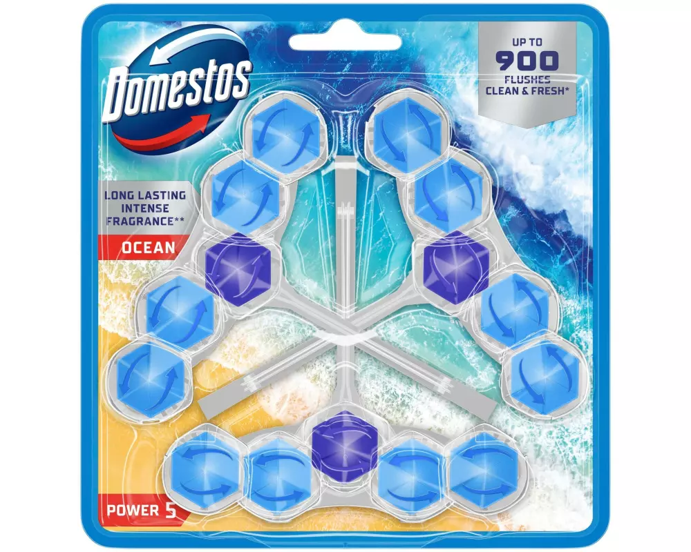 Domestos WC-Reiniger Power 5 WC Stein Ocean 3 Stück