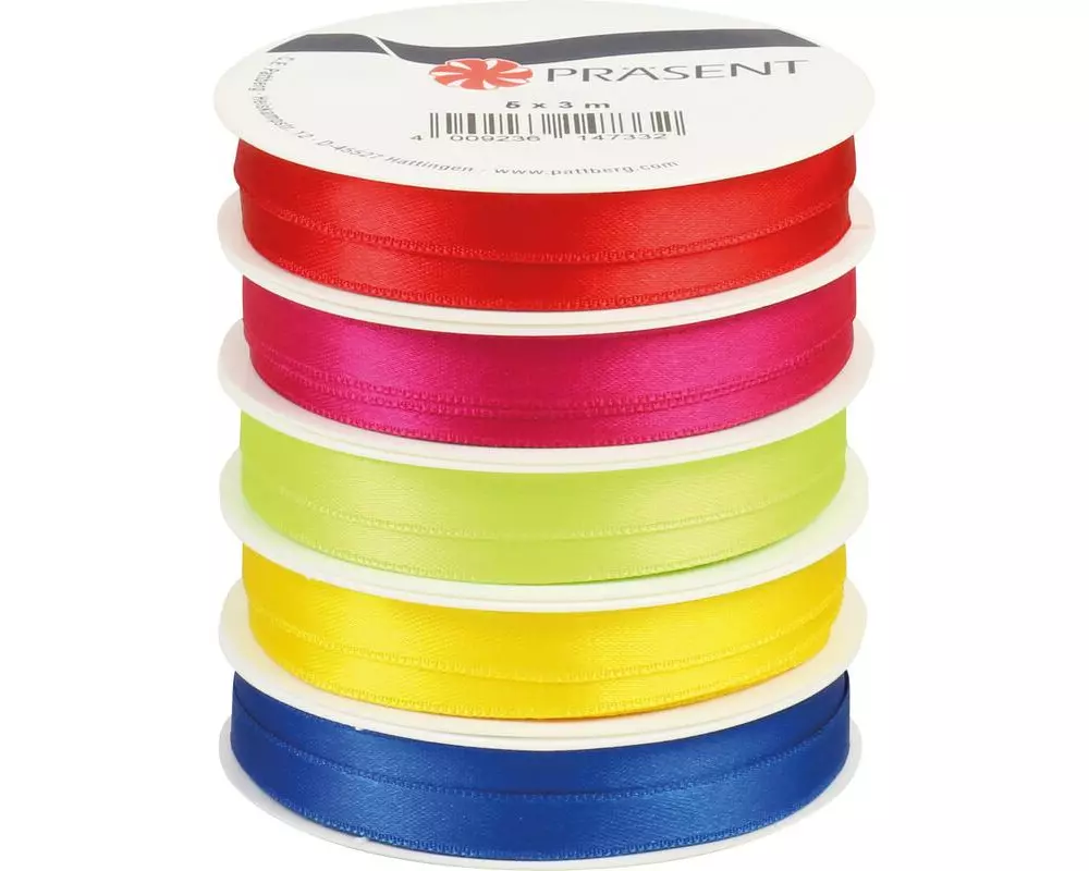 Pattberg Geschenkband-Set 10 mm x 3 m, Assortiert
