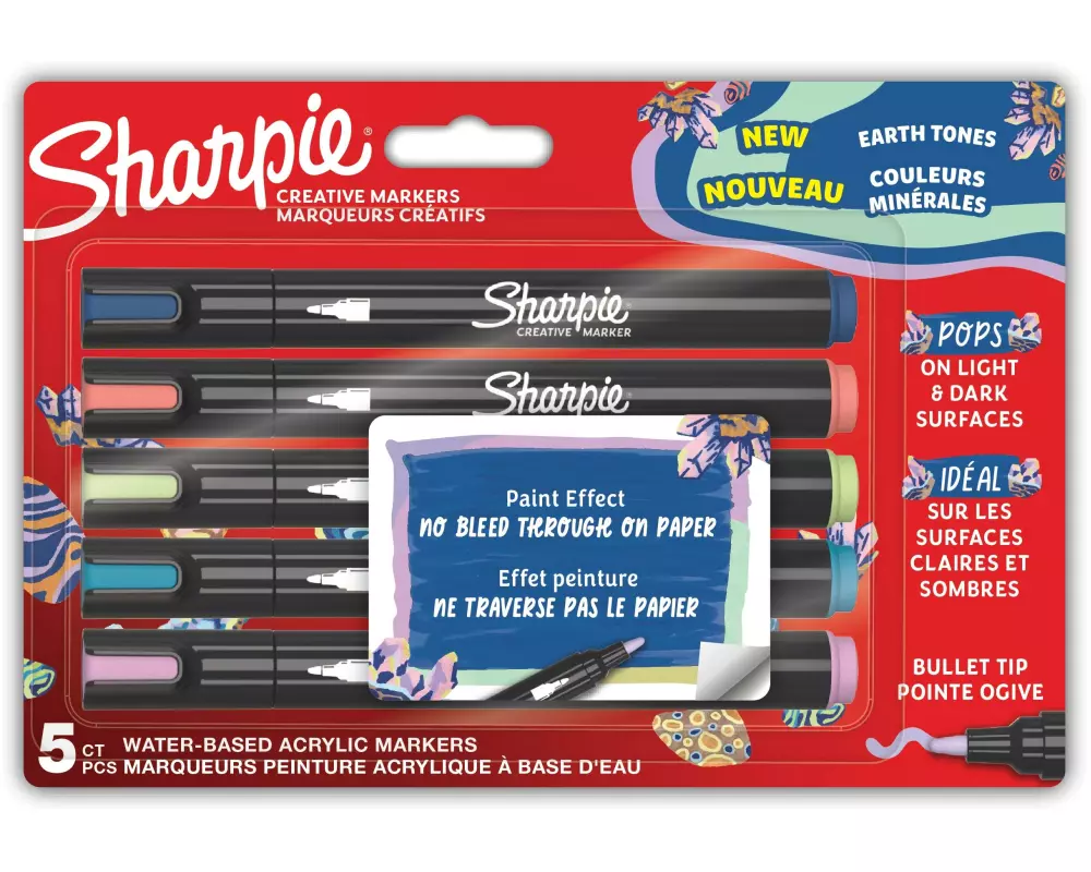 Sharpie Filzstift Acryl Earth Tones 5er-Set