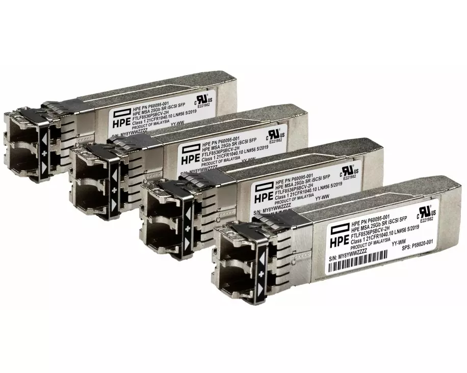 HPE MSA 25Gb, SFP28, Short Range, 4-pack, iSCSI, Transceiver
